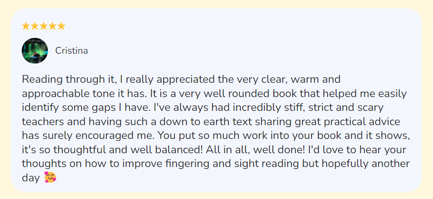 Virtuoso piano guidebook customer review