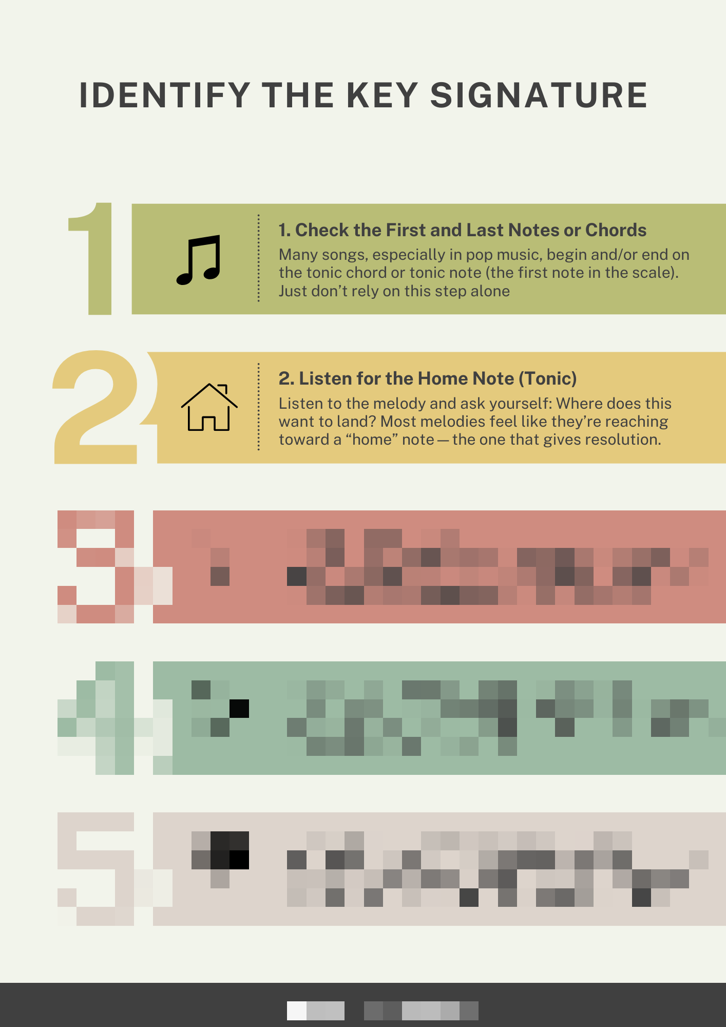 5 steps to identifying the key signature for any song or music piece